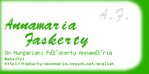 annamaria faskerty business card